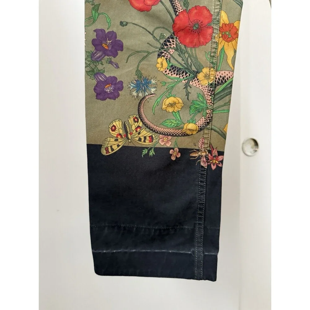 Gucci - Flora Snake Print Chino Pants